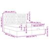 vidaXL Ottoman-Bett mit Matratzen & LEDs Dunkelgrau 200x200 cm Samt