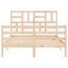 vidaXL Massivholzbett mit Kopfteil 140x190 cm