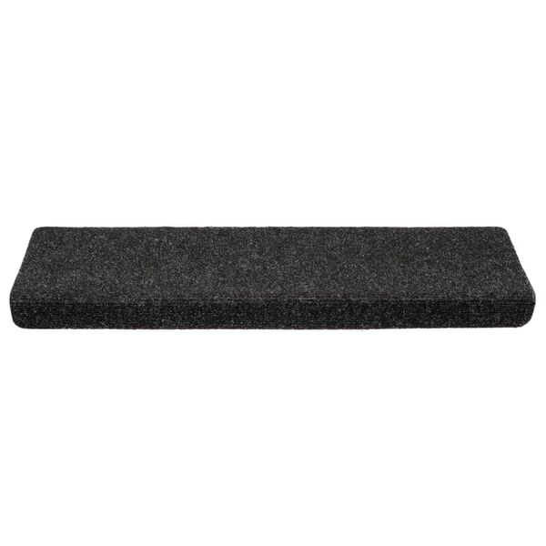 vidaXL Stufenmatten Selbstklebend 10 Stk. 65x21x4 cm Schwarz Rechteckiger Rand