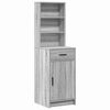 vidaXL Schminktischset mit LED 2 pcs Graues Sonoma Holzwerkstoff