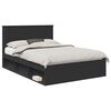 vidaXL Bettrahmen Schwarz 140 x 190 cm Massives Kiefernholz