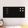 vidaXL Magnettafel Wandmontage Schwarz 40x20 cm Hartglas
