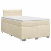 vidaXL Boxspringbett mit Matratze Creme 120 x 200 cm Stoff
