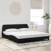 vidaXL Bettgestell "Dover" Schwarz 180x200 cm Samt