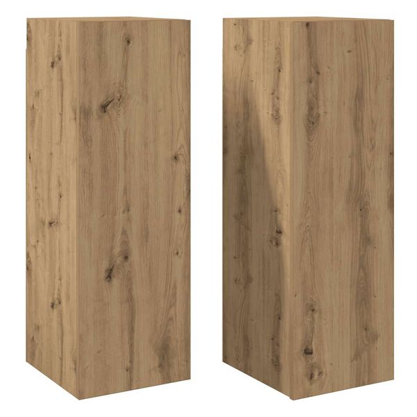 vidaXL TV-Schr&auml;nke 2 Stk. Artisan-Eiche 30,5x30x90 cm Holzwerkstoff