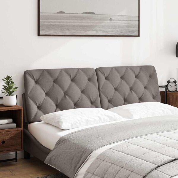 vidaXL Kopfteil-Kissen Taupe 160 cm Stoff