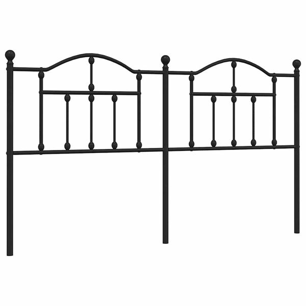 vidaXL Ersatz-Kopfteil Metall Schwarz 180 cm
