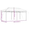 vidaXL Party-Zelt Taupe 292 x 580 x 315 cm Oxford-Stoff