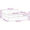 vidaXL Boxspringbett mit Matratze & LED Blau 200x200 cm Stoff