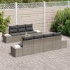 vidaXL Gartensofa-set mit Speicher 8 pcs Grau Poly-Rattan