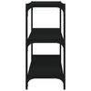 vidaXL B&uuml;cherregal Schwarz 60x33x70,5 cm Holzwerkstoff und Stahl