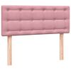 vidaXL Boxspringbett mit Matratze & LED Rosa 120x220 cm Samt