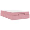 vidaXL Bettgestell mit Matratze mit Matratze 2 pcs Rosa Samt