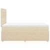 vidaXL Boxspringbett mit Matratze Creme 120x200 cm Stoff
