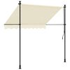vidaXL Markise Einziehbar Creme 250x150 cm Stoff und Stahl