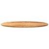 vidaXL Tischplatte Hellbraun 100x50x2 cm Massivholz Eiche Oval