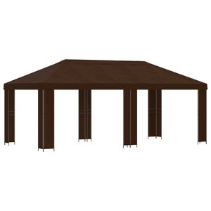 vidaXL Gartenpavillon 6 x 3 m Braun Polyester und Stahl 190 gsm