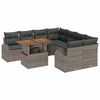 vidaXL Garten-Sofa-Set 9 stk. Grau