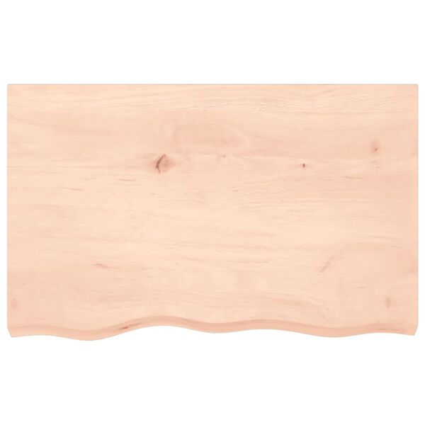 vidaXL Tischplatte 80x50x2 cm Massivholz Eiche Unbehandelt