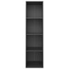 vidaXL B&uuml;cherregal/TV-Schrank Schwarz 36x30x143 cm Holzwerkstoff