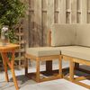 vidaXL Outdoor Hocker Bank Natur 43 x 43 x 37 cm Massivholz Akazie