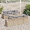 vidaXL Gartensofa-set Beige 55 x 55 x 37 cm Poly-Rattan