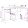 vidaXL Sideboards 2 Stk. Braun Eichen-Optik Holzwerkstoff