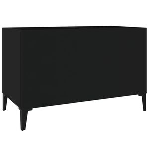 vidaXL Plattenschrank Schwarz 74,5x38x48 cm Holzwerkstoff