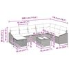 vidaXL Sofa Set mit Kissen 8 pcs Poly-Rattan