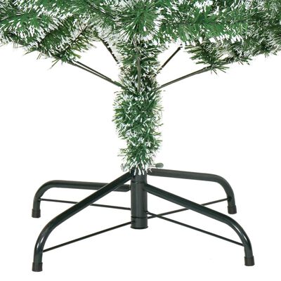 vidaXL Künstlicher Weihnachtsbaum Beschneit Grün 120 cm