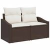 vidaXL Gartensofa-set mit Kissen mit Speicher 8 pcs Poly-Rattan