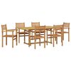 vidaXL Garten Essgruppe 7 stk. Braun Massivholz Teak