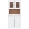 vidaXL Highboard ALTA Wei&szlig; 77x35x165 cm Massivholz Kiefer