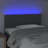 vidaXL LED Kopfteil Dunkelgrau 100x5x78/88 cm Stoff