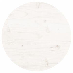 vidaXL Tischplatte Rund Weiß Ø30x3 cm Massivholz Kiefer