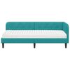 vidaXL Eckbettgestell T&uuml;rkis 80 x 200 cm Samt