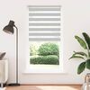 vidaXL Doppelrollo Hellgrau 100x230 cm Stoffbreite 95,9 cm Polyester