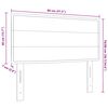 vidaXL LED Kopfteil mit LED-Lichtleisten Schwarz 80 cm Polyester
