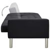 vidaXL Schlafsofa Kunstleder Schwarz