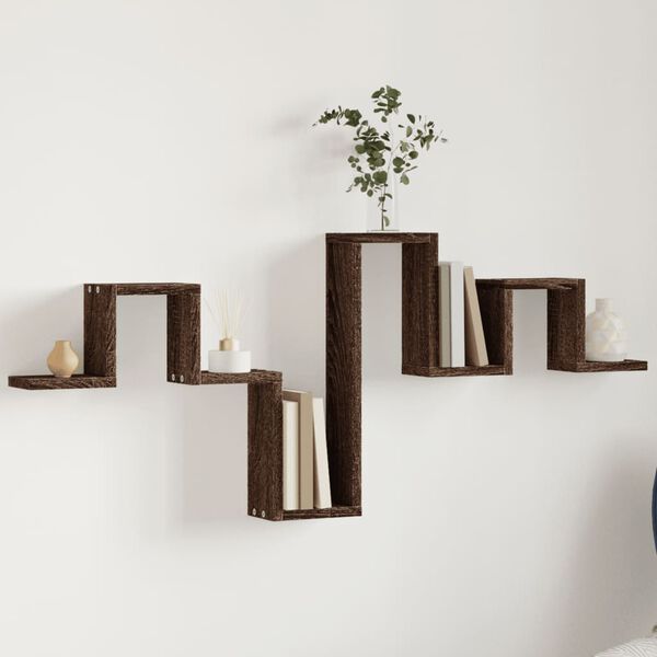 vidaXL Wandregal Braun Eichen-Optik 104,5x10x43 cm Holzwerkstoff