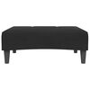 vidaXL Schlafsofa 2-Sitzer mit Fu&szlig;hocker Schwarz Samt