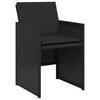 vidaXL Garten Essgruppe mit Kissen 5 pcs Schwarz Poly-Rattan