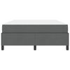 vidaXL Boxspringbett mit Matratze Dunkelgrau 140 x 190 cm Stoff