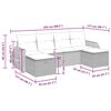 vidaXL 6-tlg. Garten-Sofagarnitur mit Kissen Schwarz Poly Rattan