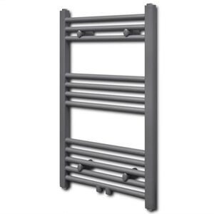 Handtuchheizk&ouml;rper Warmwasser Gerade Grau 500x764 mm