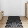 vidaXL Fu&szlig;matte Schwarz 60 x 180 cm Polypropylen