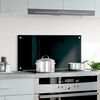 vidaXL K&uuml;chenr&uuml;ckwand Schwarz 80x40 cm Hartglas