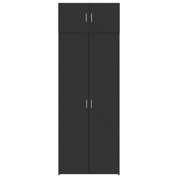 vidaXL Hochschrank Schwarz 80x42,5x225 cm Holzwerkstoff