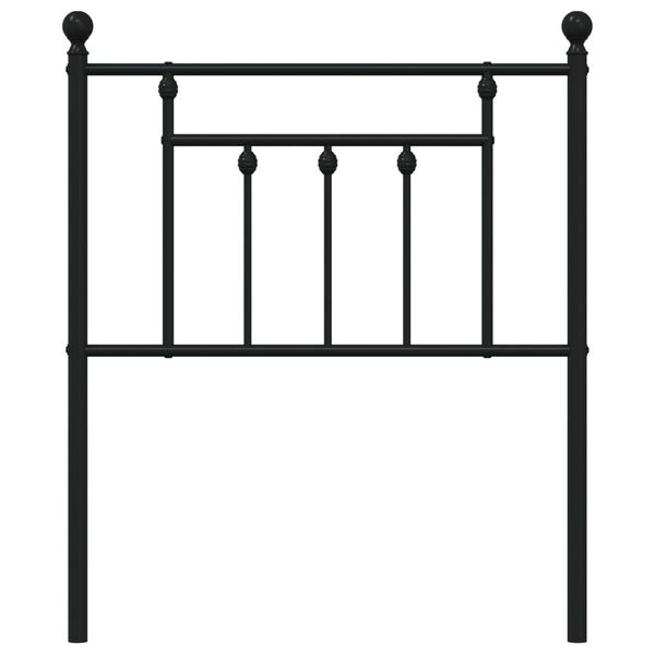 vidaXL Ersatz-Kopfteil Metall Schwarz 75 cm