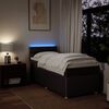 vidaXL Boxspringbett mit Matratze Dunkelbraun 80x200 cm Stoff